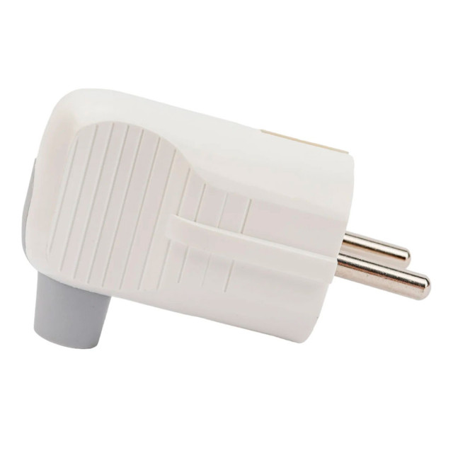 Вилка Ovivo 701-000000-004 с заземлением угловая белая