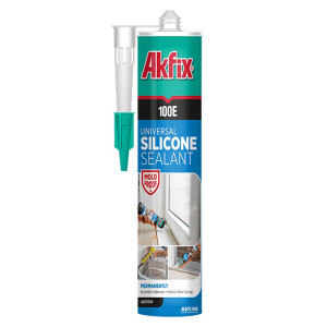 Герметик силиконовый Akfix 100E универсальный серый 280 мл