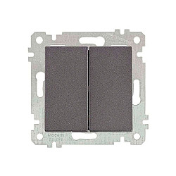 Выключатель Mutlusan Rita 2200-402-0195 2 клавиши 10А дымчатый