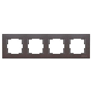 Рамка Mutlusan Rita 2220-800-1495 4 поста горизонтальный монтаж дымчатый