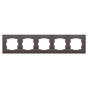 Рамка Mutlusan Rita 2220-800-1595 5 постов горизонтальный монтаж дымчатый