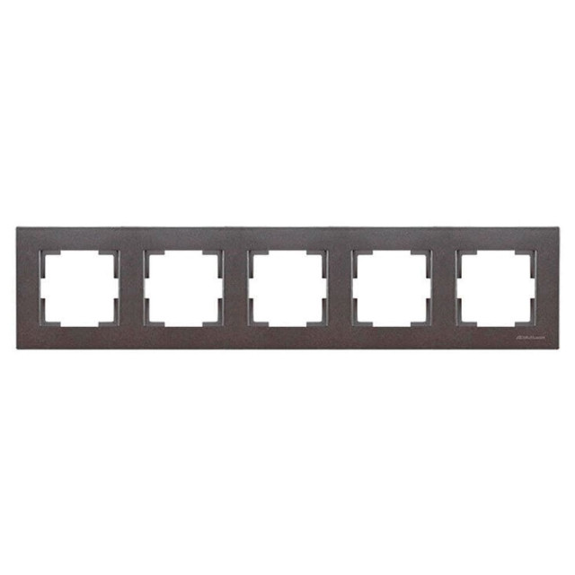 Рамка Mutlusan Rita 2220-800-1595 5 постов горизонтальный монтаж дымчатый