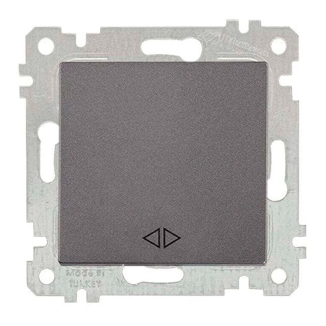 Выключатель перекрестный Mutlusan Rita 2200-408-0195 1 клавиша дымчатый