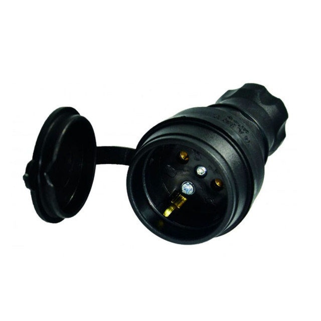 Розетка переносная Mutlusan Tena 010-083-300029 2P+E с крышкой черный