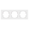 Рамка Mutlusan Rita 2220-800-1301 3 поста горизонтальный монтаж белая