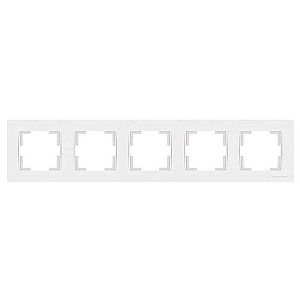 Рамка Mutlusan Rita 2220-800-1501 5 постов горизонтальный монтаж белая