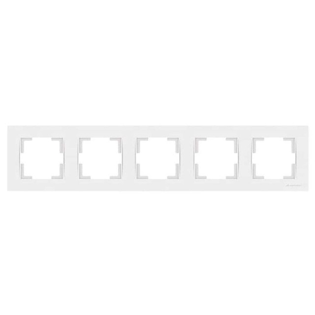 Рамка Mutlusan Rita 2220-800-1501 5 постов горизонтальный монтаж белая