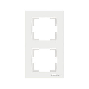 Рамка Mutlusan Rita 2220-800-2201 2 поста вертикальный монтаж белый