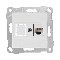 Розетка Mutlusan Rita 2200-136-0101 1*RJ-45 кат. 5е UTP белая