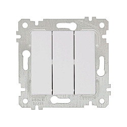 Выключатель Mutlusan Rita 2200-409-0101 3 клавиши 10А белый