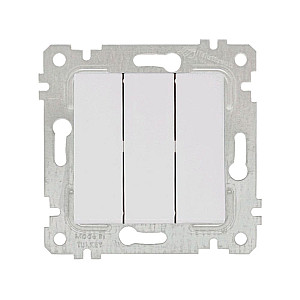 Выключатель Mutlusan Rita 2200-409-0101 3 клавиши 10А белый