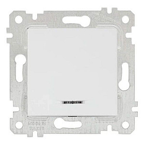 Выключатель Mutlusan Rita 2200-415-0101 1 клавиша с подсветкой белый