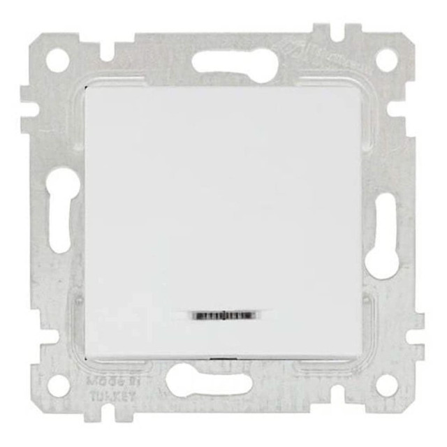 Выключатель Mutlusan Rita 2200-415-0101 1 клавиша с подсветкой белый