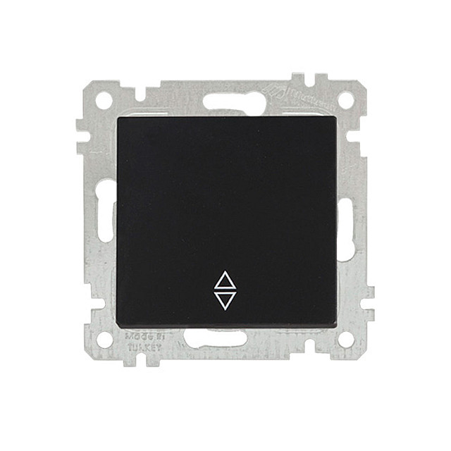 Переключатель Mutlusan Rita 2200-403-0184 1 клавиша 10А черный матовый