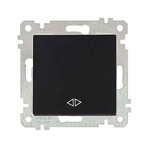 Выключатель промежуточный Mutlusan Rita 2200-408-0184 1 клавиша 10А черный матовый