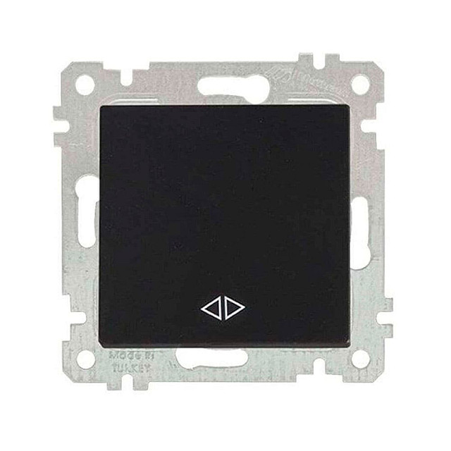 Выключатель промежуточный Mutlusan Rita 2200-408-0184 1 клавиша 10А черный матовый