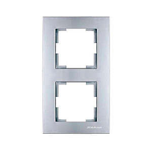 Рамка Mutlusan Rita 2220-800-2282 2 поста вертикальный монтаж нержавеющая сталь