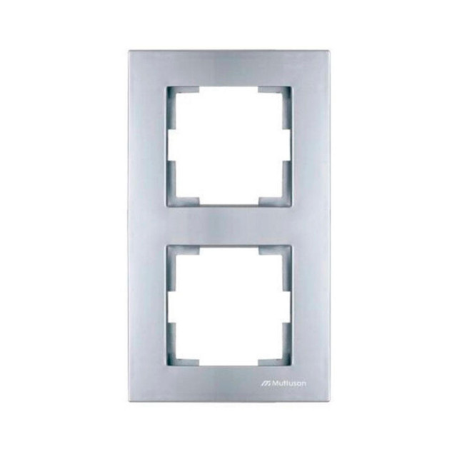 Рамка Mutlusan Rita 2220-800-2282 2 поста вертикальный монтаж нержавеющая сталь