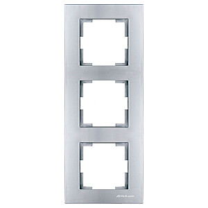 Рамка Mutlusan Rita 2220-800-2382 3 поста вертикальный монтаж нержавеющая сталь