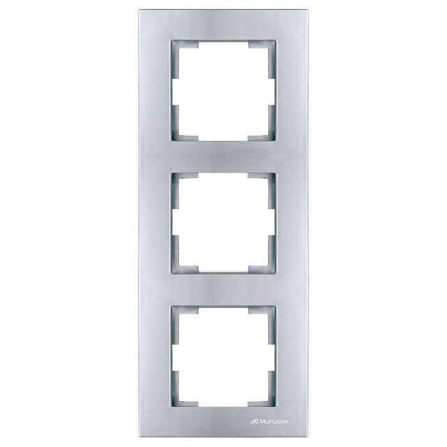 Рамка Mutlusan Rita 2220-800-2382 3 поста вертикальный монтаж нержавеющая сталь