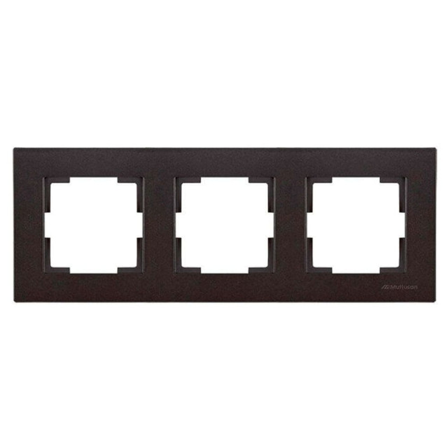 Рамка Mutlusan Rita 2220-800-1384 3 поста горизонтальный монтаж черный матовый