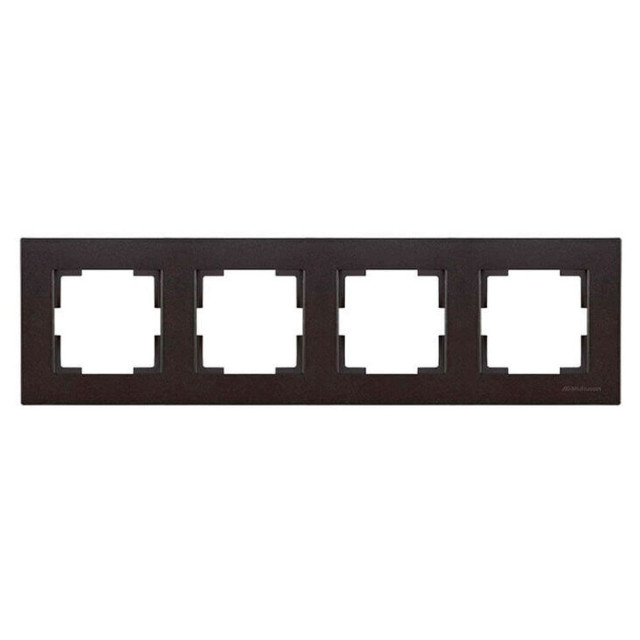 Рамка Mutlusan Rita 2220-800-1484 4 поста горизонтальный монтаж черный матовый