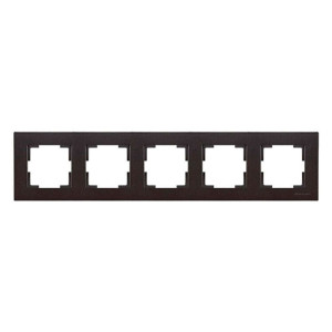 Рамка Mutlusan Rita 2220-800-1584 5 постов горизонтальный монтаж черный матовый