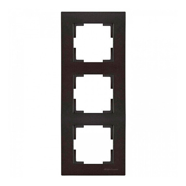 Рамка Mutlusan Rita 2220-800-2384 3 поста вертикальный монтаж черный матовый