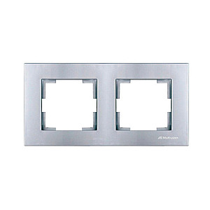 Рамка Mutlusan Rita 2220-800-1282 2 поста горизонтальный монтаж нержавеющая сталь