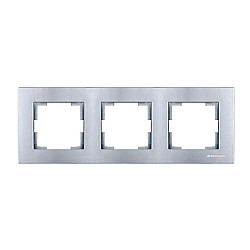 Рамка Mutlusan Rita 2220-800-1382 3 поста горизонтальный монтаж нержавеющая сталь