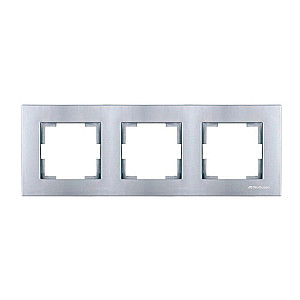 Рамка Mutlusan Rita 2220-800-1382 3 поста горизонтальный монтаж нержавеющая сталь