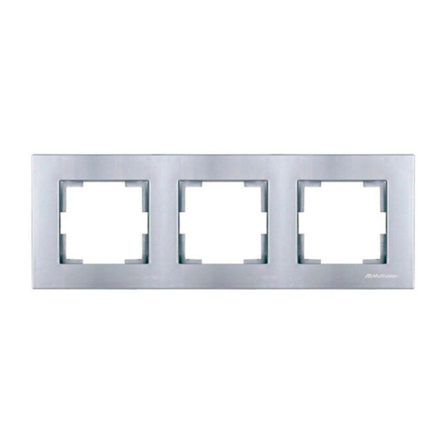 Рамка Mutlusan Rita 2220-800-1382 3 поста горизонтальный монтаж нержавеющая сталь