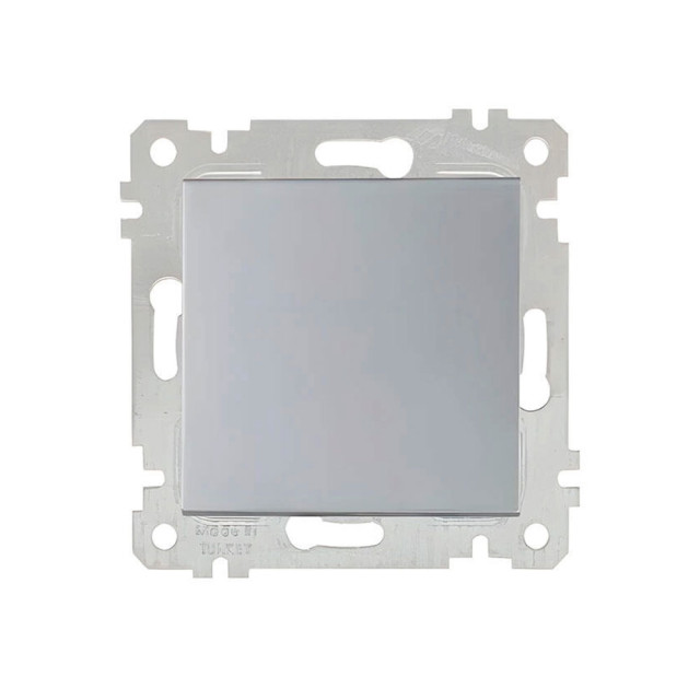 Выключатель Mutlusan Rita 2200-401-0182 1 клавиша 10А нержавеющая сталь