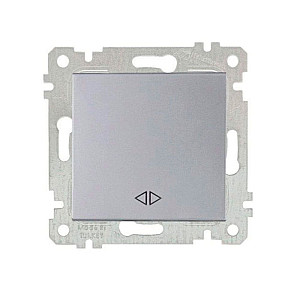 Выключатель промежуточный Mutlusan Rita 2200-408-0182 1 клавиша 10А нержавеющая сталь