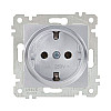 Розетка Mutlusan Rita 2200-600-0282 2P+E нержавеющая сталь