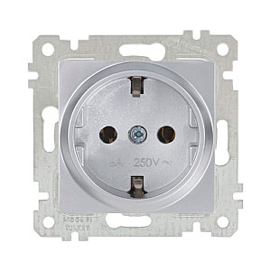 Розетка Mutlusan Rita 2200-600-0282 2P+E нержавеющая сталь