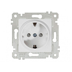 Розетка Mutlusan Rita 2200-605-0201 2Р+Е защитные шторки белая