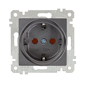 Розетка Mutlusan Rita 2220-605-0295 2Р+E защитные шторки дымчатый