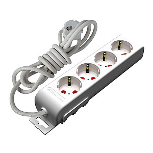 Удлинитель Mutlusan Ritech 001-175-414002-03-00 4*2Р+Е со шторками белый 3 м