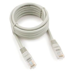 Патч-корд Cablexpert PP12-2M UTP кат.5e литой многожильный 2 м серый