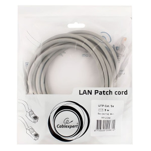 Патч-корд Cablexpert PP12-3M UTP кат.5e литой многожильный 3 м серый