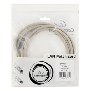 Патч-корд Cablexpert PP12-1.5M UTP кат.5e литой многожильный 1.5 м серый