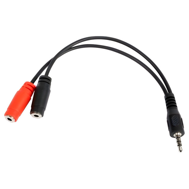 Кабель аудио сигнала Cablexpert CCA-417 джек3.5 4pin (папа) ->джек3.5 наушники (мама)+ 3.5 микрофон