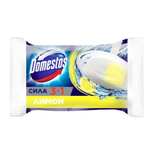 Блок гигиенический для унитаза Domestos 3в1 Лимон сменный  40 г