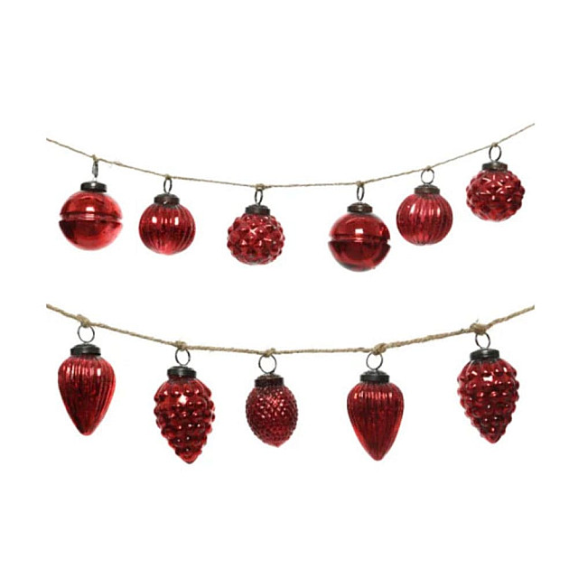 Гирлянда из игрушек красный 120 см