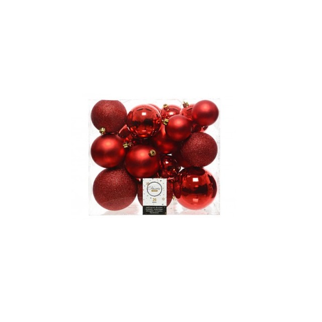 Набор шаров Christmas red 3-4 см 26 шт