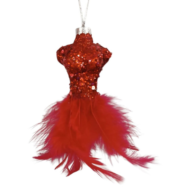 Украшение елочное Koopman Dress красный