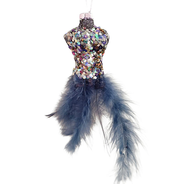 Украшение елочное Koopman Dress синий