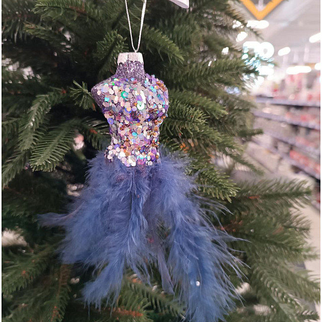 Украшение елочное Koopman Dress синий