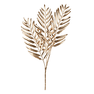 Украшение Koopman AAE324040 Ветка с листьями золотая 75 см